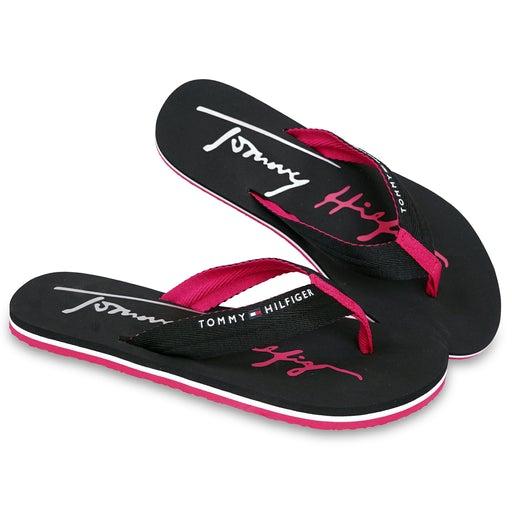 Tommy Hilfiger Femenino Flip Flop Sandals Essential Signature Flip Flop Black s