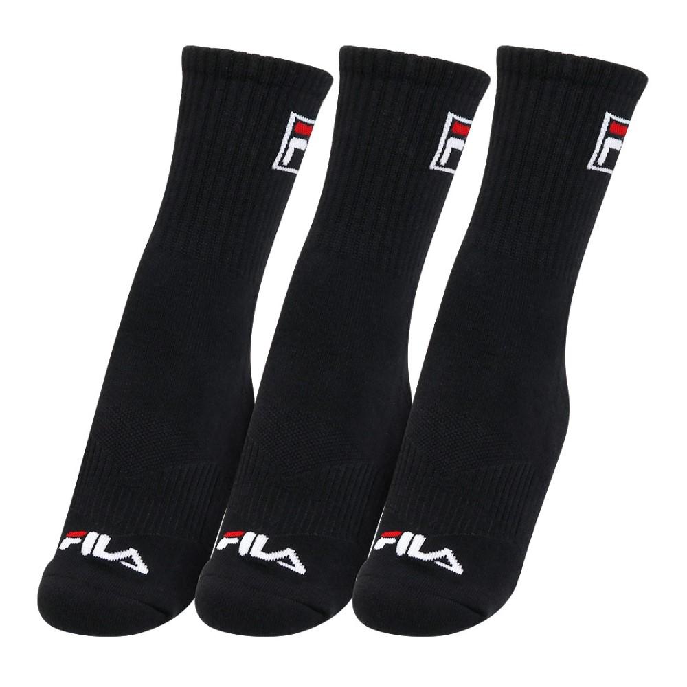 Fila Medias Unisex Tripack Cano Alto Fbox Negro