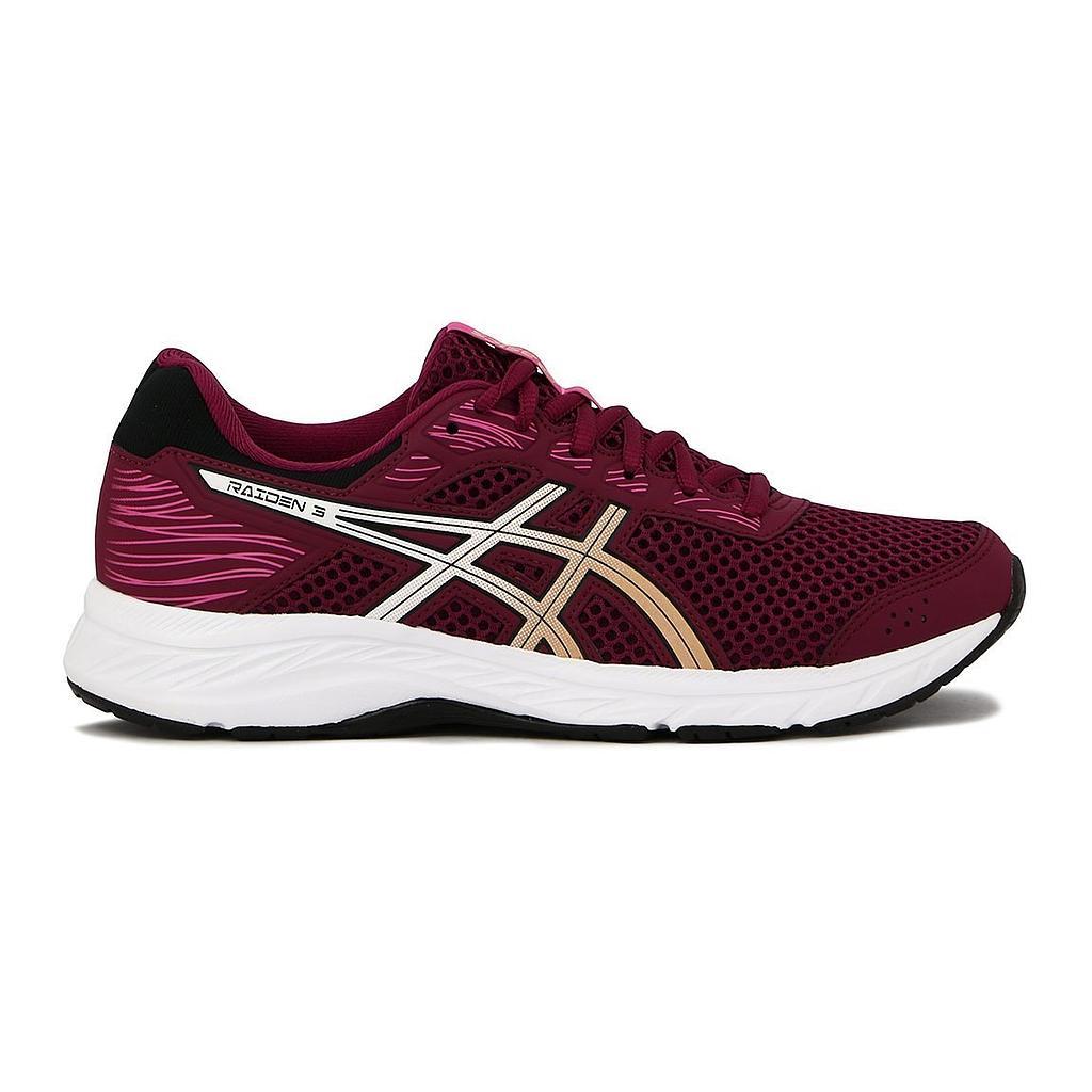 Asics Running Femenino Raiden 3 Dried Berry/Black