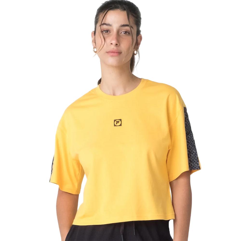 Fila Remeras Femenino Moda Letter Tape II Banana/Black