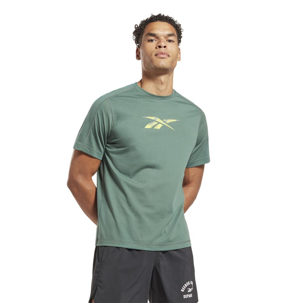 Reebok Remeras Masculino Train Speedwick Gfx Tee Chalk green