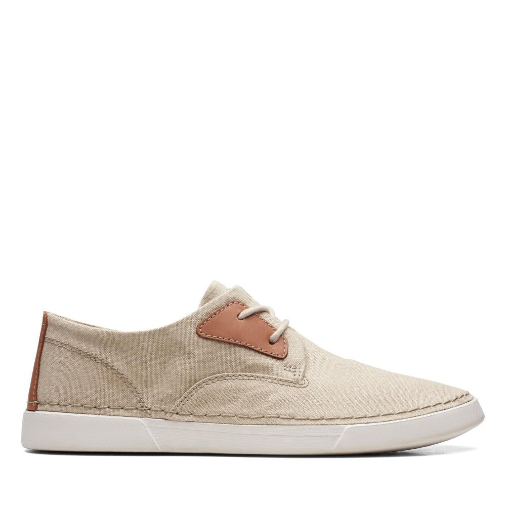 Clarks Casual Masculino Gereld Tie Sand Textile