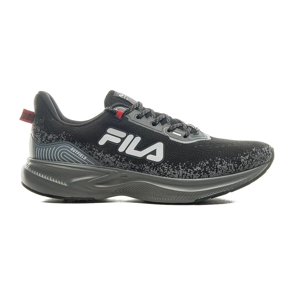 Fila Masculino Running Outfield Negro/Blanco/Rojo