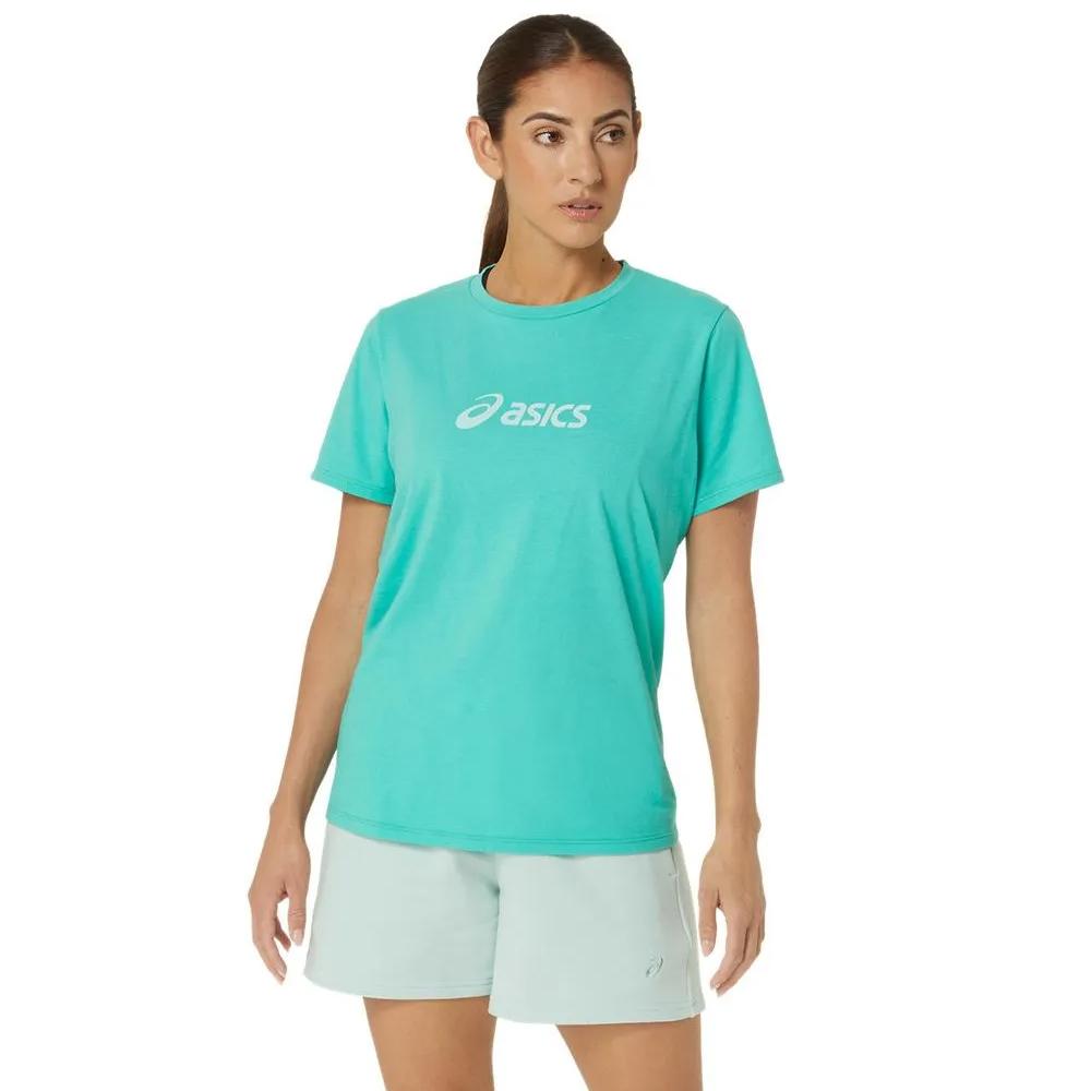 Asics Remeras Femenino Training Training Core Logo Tee Aurora Green