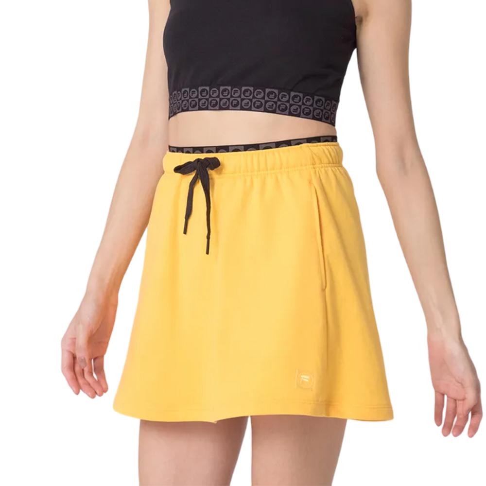 Fila Polleras Femenino Moda Skirt Elastic Banana/Black