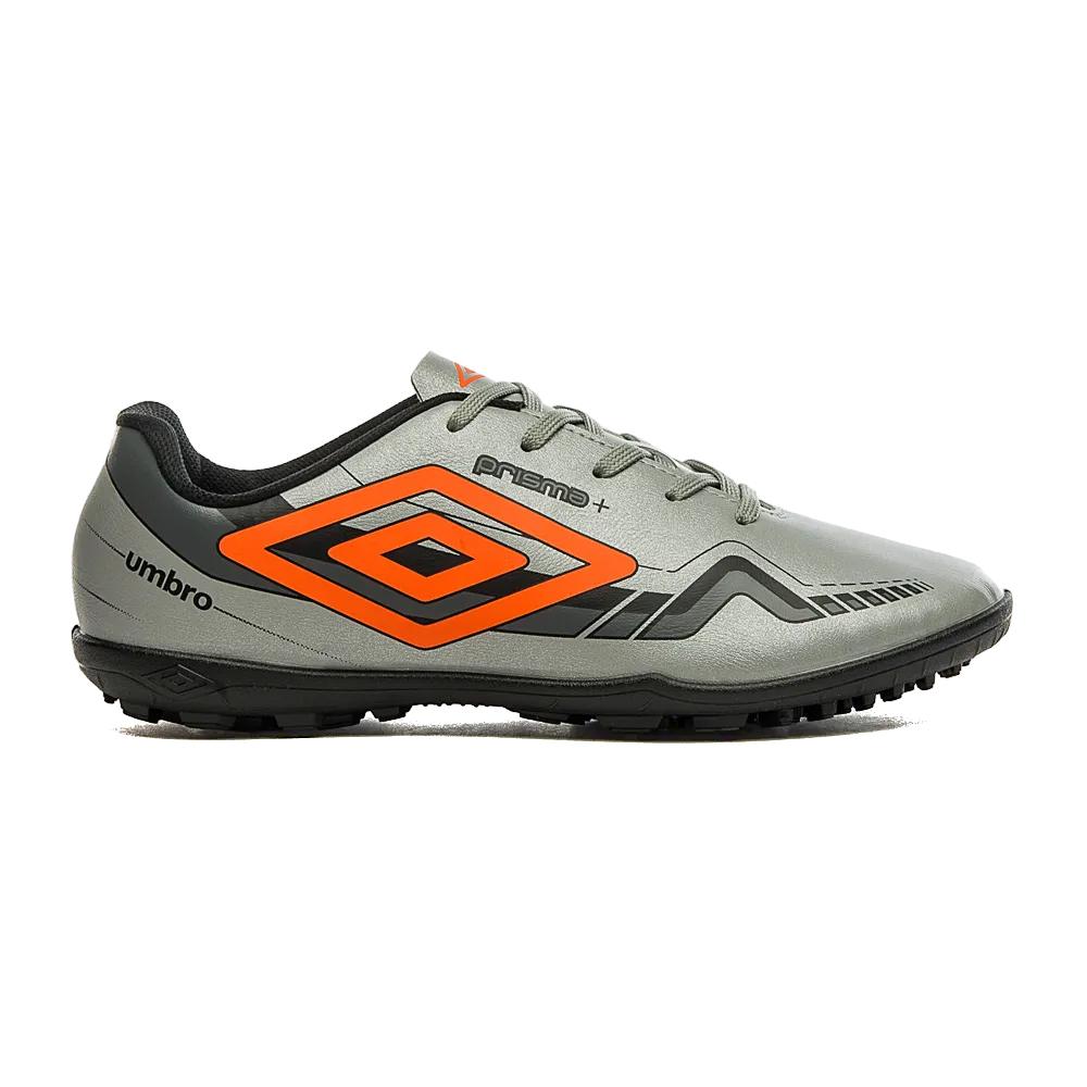 Umbro Futbol Society Masculino Prisma Gris/Naranja/Negro