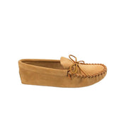 Minnetonka Masculino Leather Laced Softsole Tan