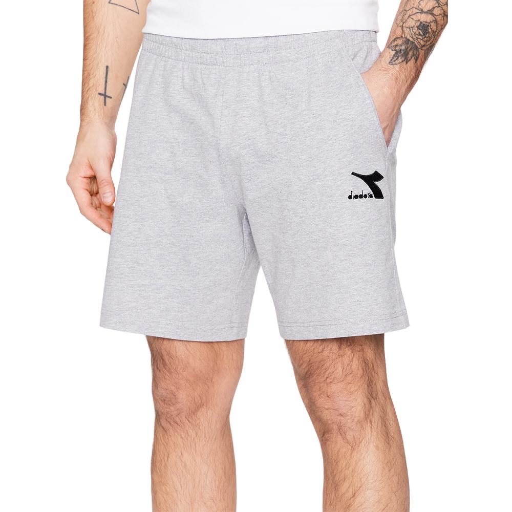 Diadora Shorts Masculino Core Light Middle Gray Melange