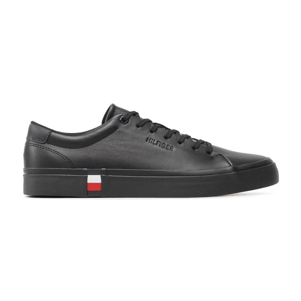 Tommy Hilfiger Casual Masculino Modern Vulc Corporate Leather Black