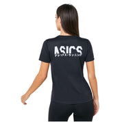 Asics T-Shirt Femenino Katakana Short Sleeved Top Performance Black