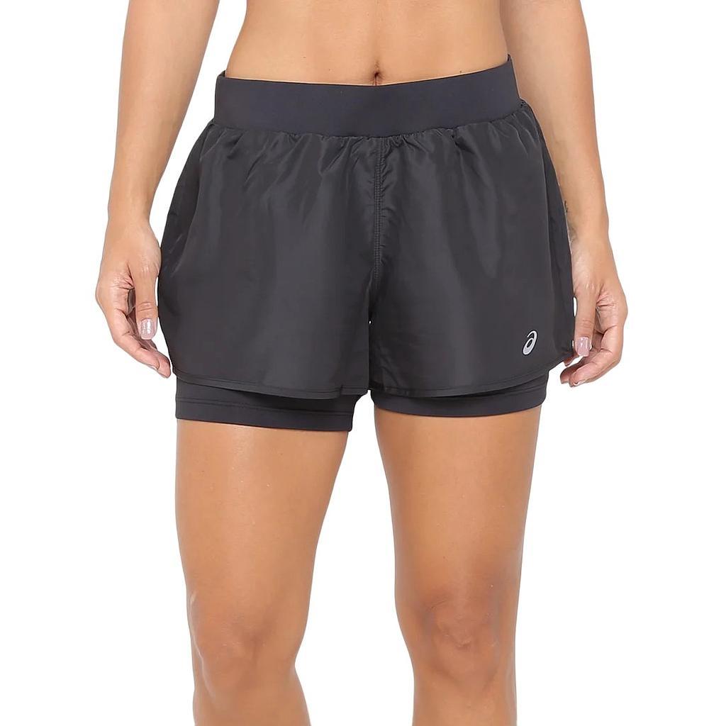 Asics Running Femenino Core Short 2N1 Op 1 Black