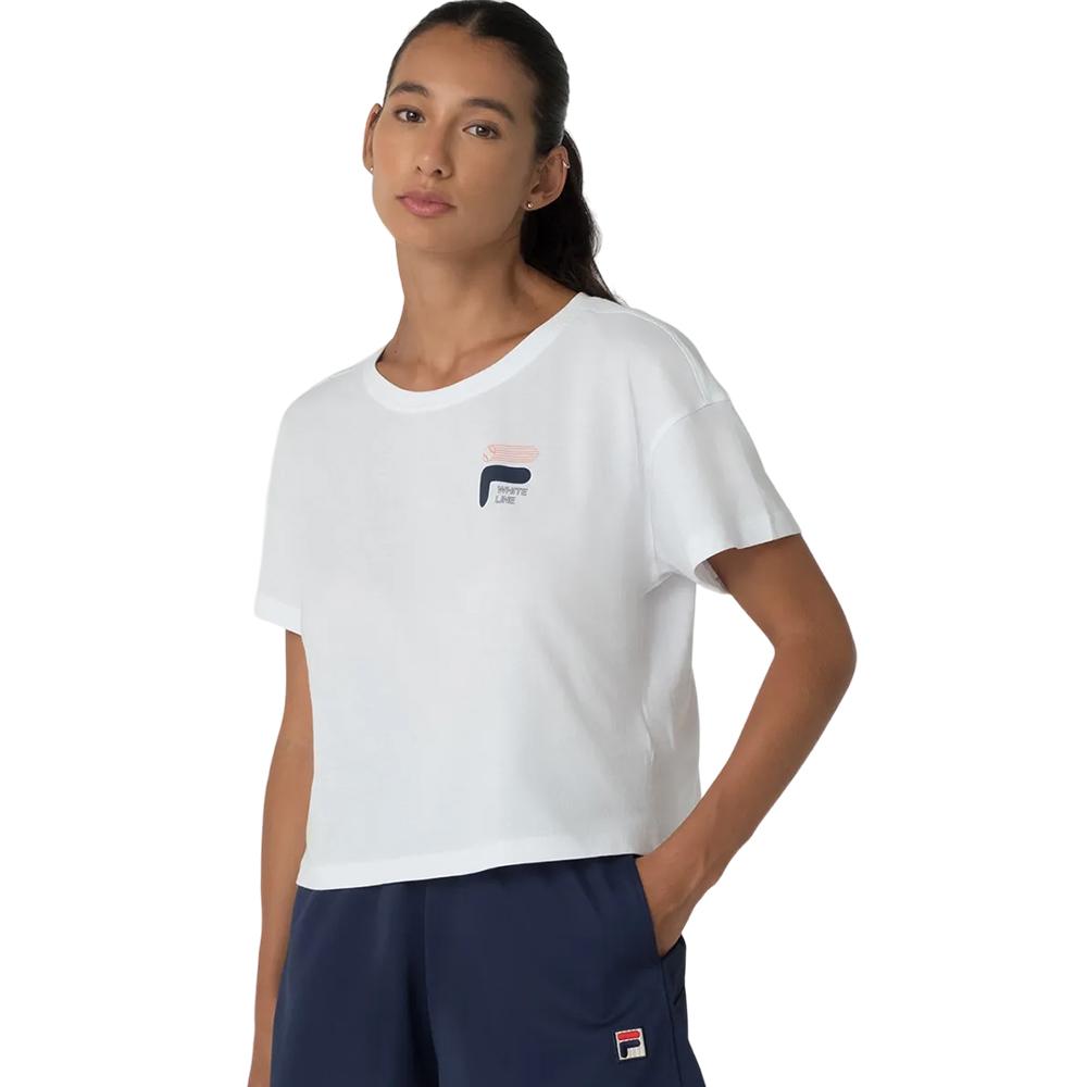 Fila Remeras Femenino Tenis Graphic III White/Navy