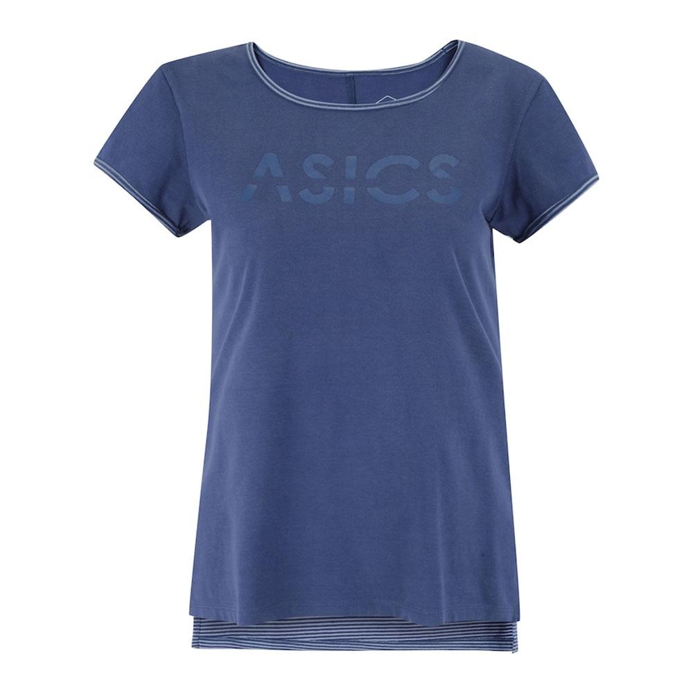 Asics Training Femenino Training Stripe Ss Tee Deep Ocean