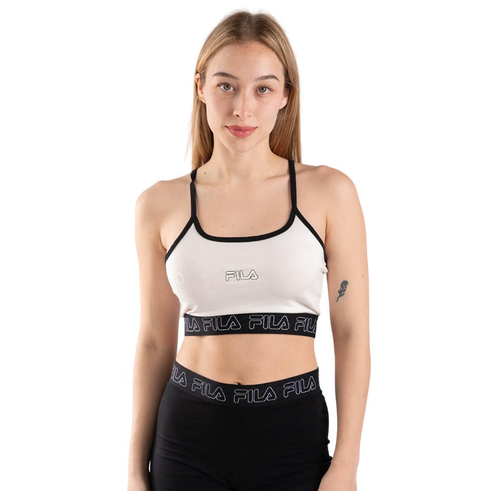 Fila Top Femenino Branca Crop Top Gardenia