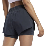 Short Femenino Reebok Run 2 in 1 Negro