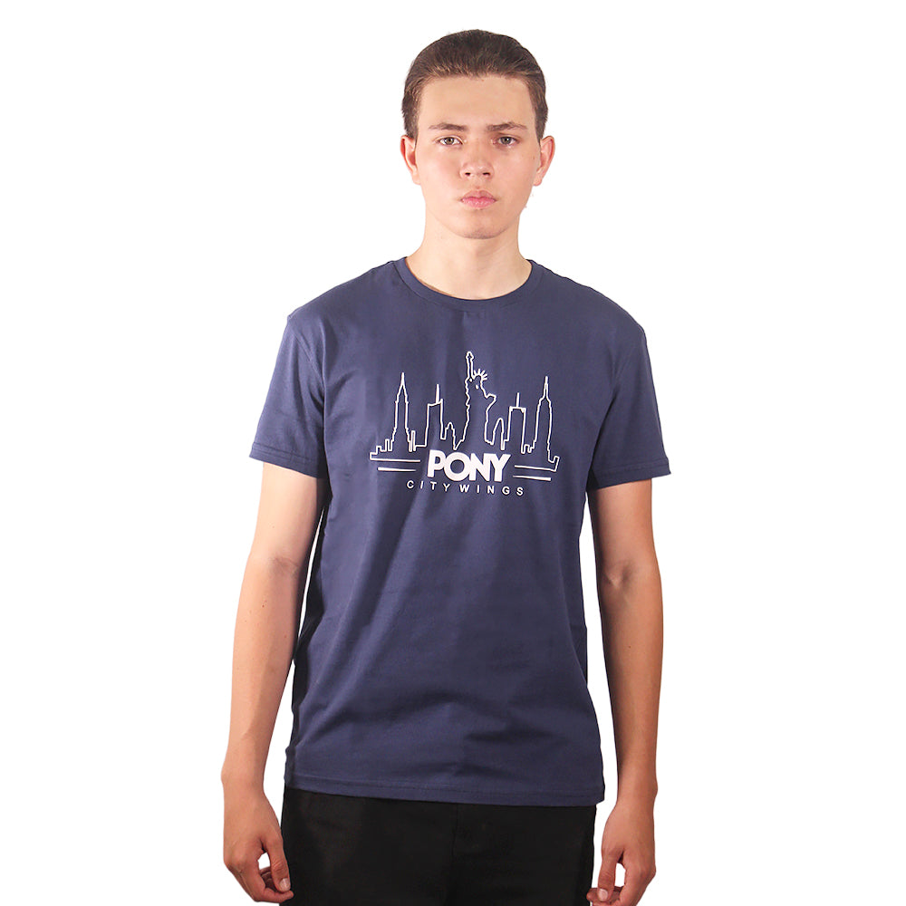 Remera Masculino Pony Brooklyn City Wings Azul