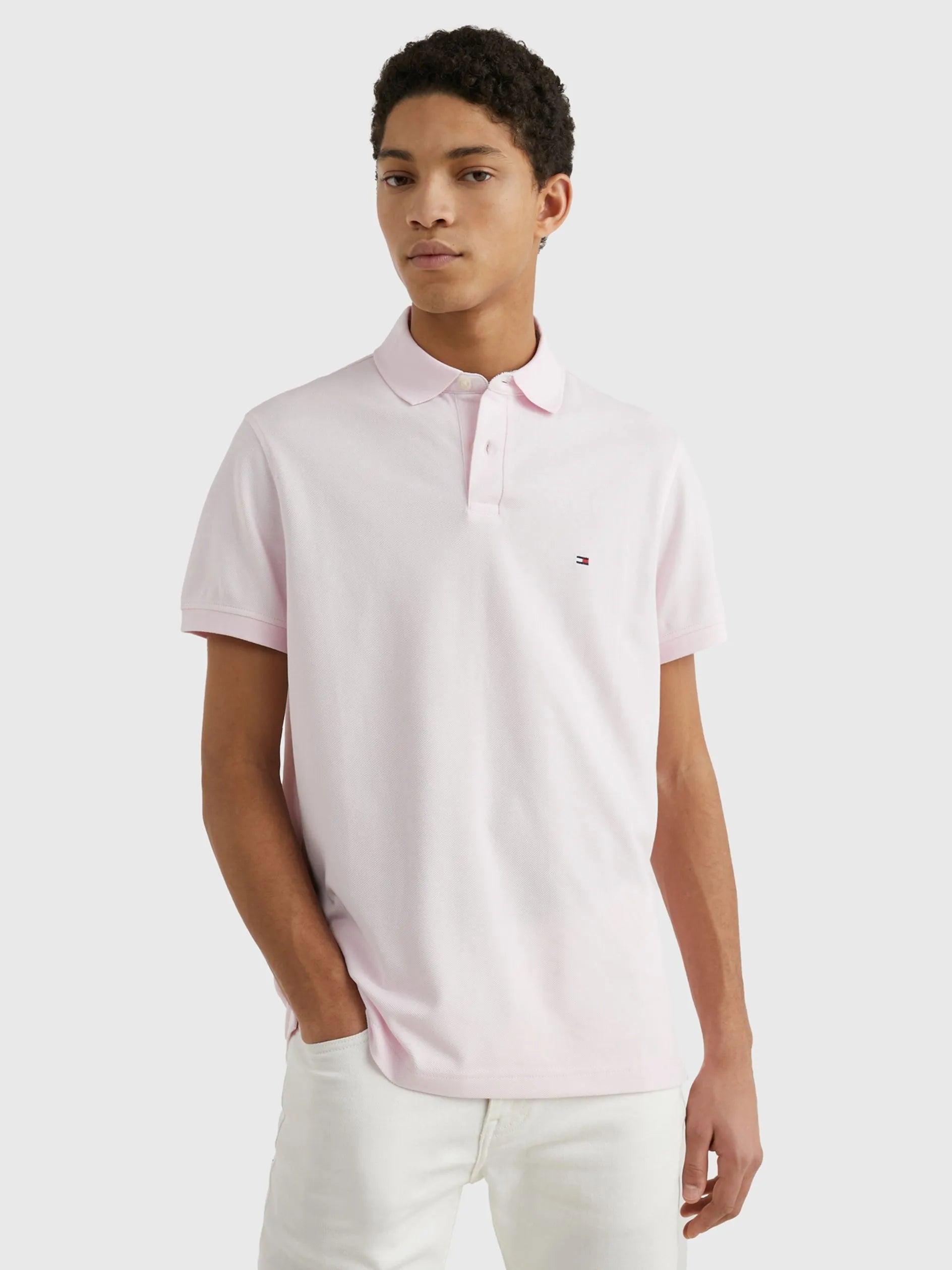 Remera Masculino Tommy Hilfiger 1985 Regular Polo Rosado