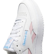 Reebok Classics Femenino Club C Double Revenge Ftwr White/Pink Glow/Radiant Aqua