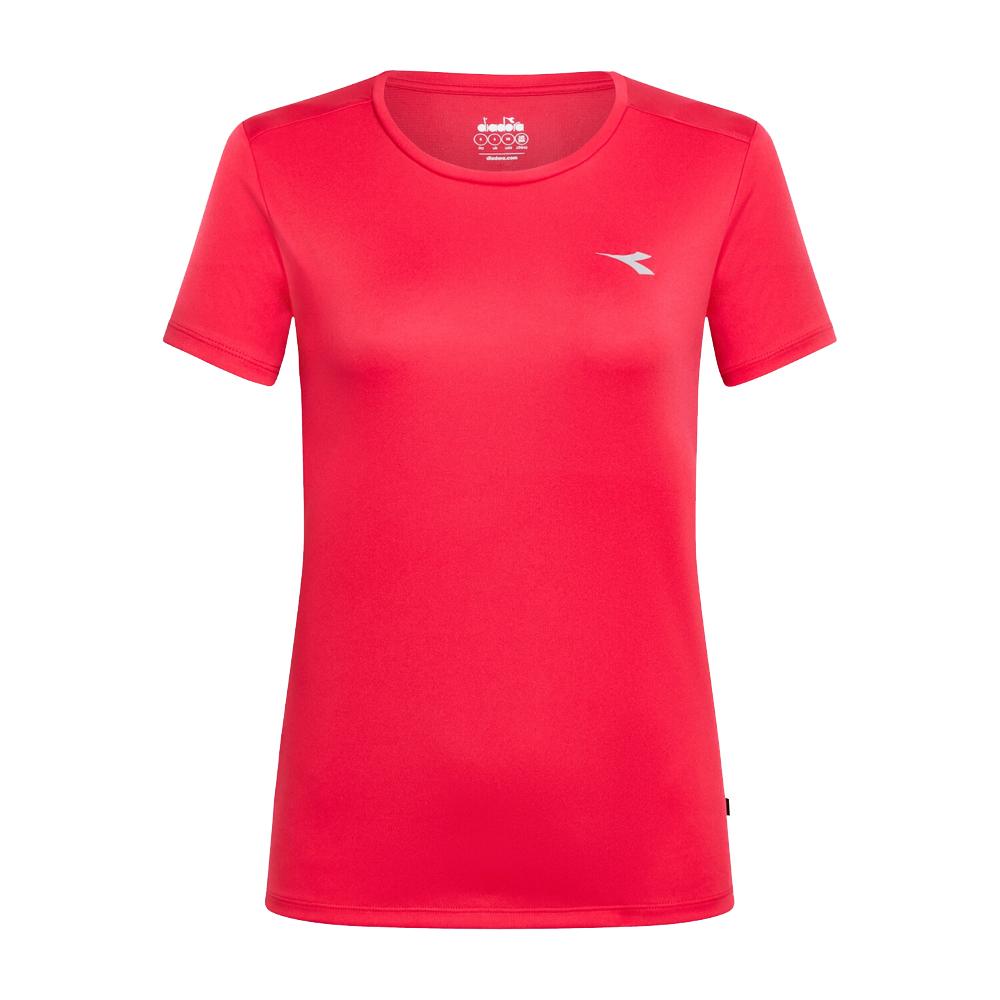 102.180178 Diadora Remeras Femenino Running L. Ss T-Shirt Run Rosso Toreador