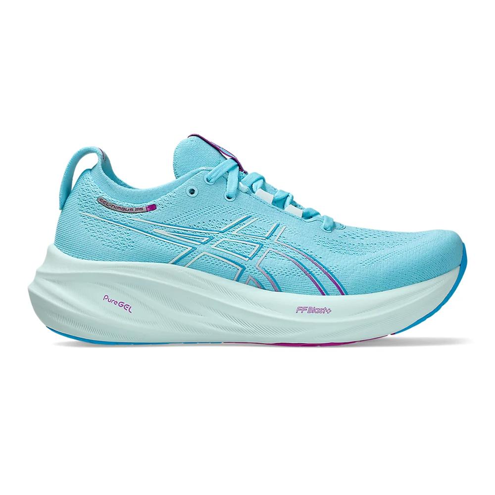 Asics Deportivos Femenino Running Gel Nimbus 26 Bright Cyan/Bold Magenta