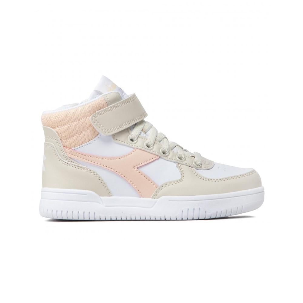 Diadora Kids Raptor Mid Ps White Bone/Pastel Rose Tan