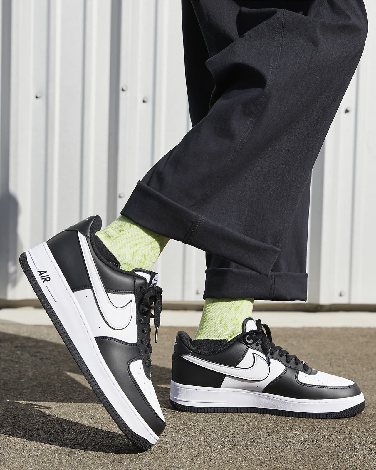 Champion Masculino Nike Air Force 1  Swoosh Panda negro