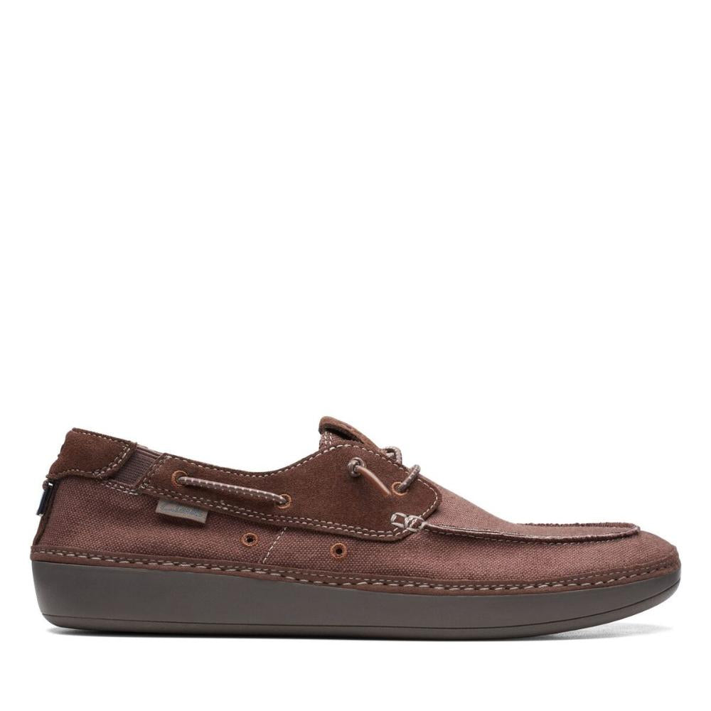 Clarks Casual Masculino Higley Tie Brown Combi