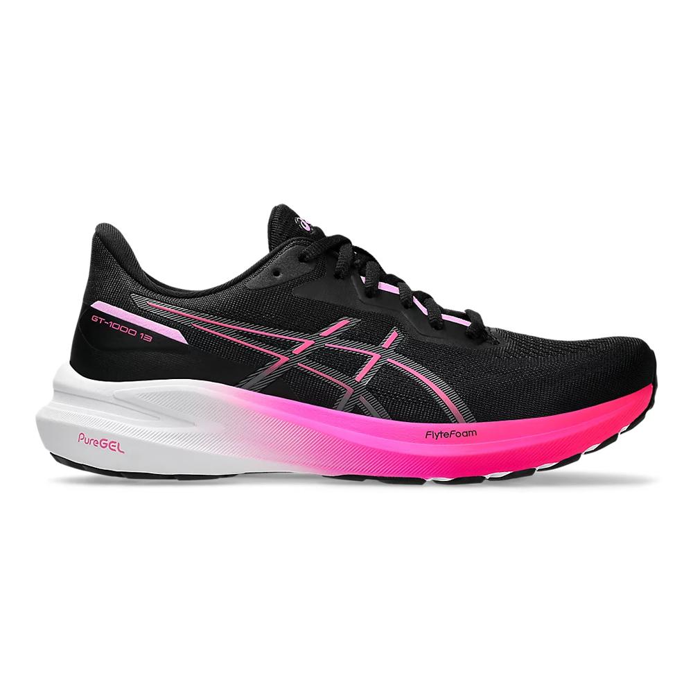 Asics Deportivos Femenino Running Gt 1000 13 Black/Pink Glo