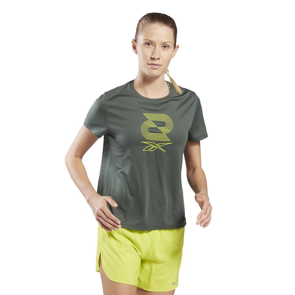 Reebok Femenino Running Sw Graphic Tee Chalk Green