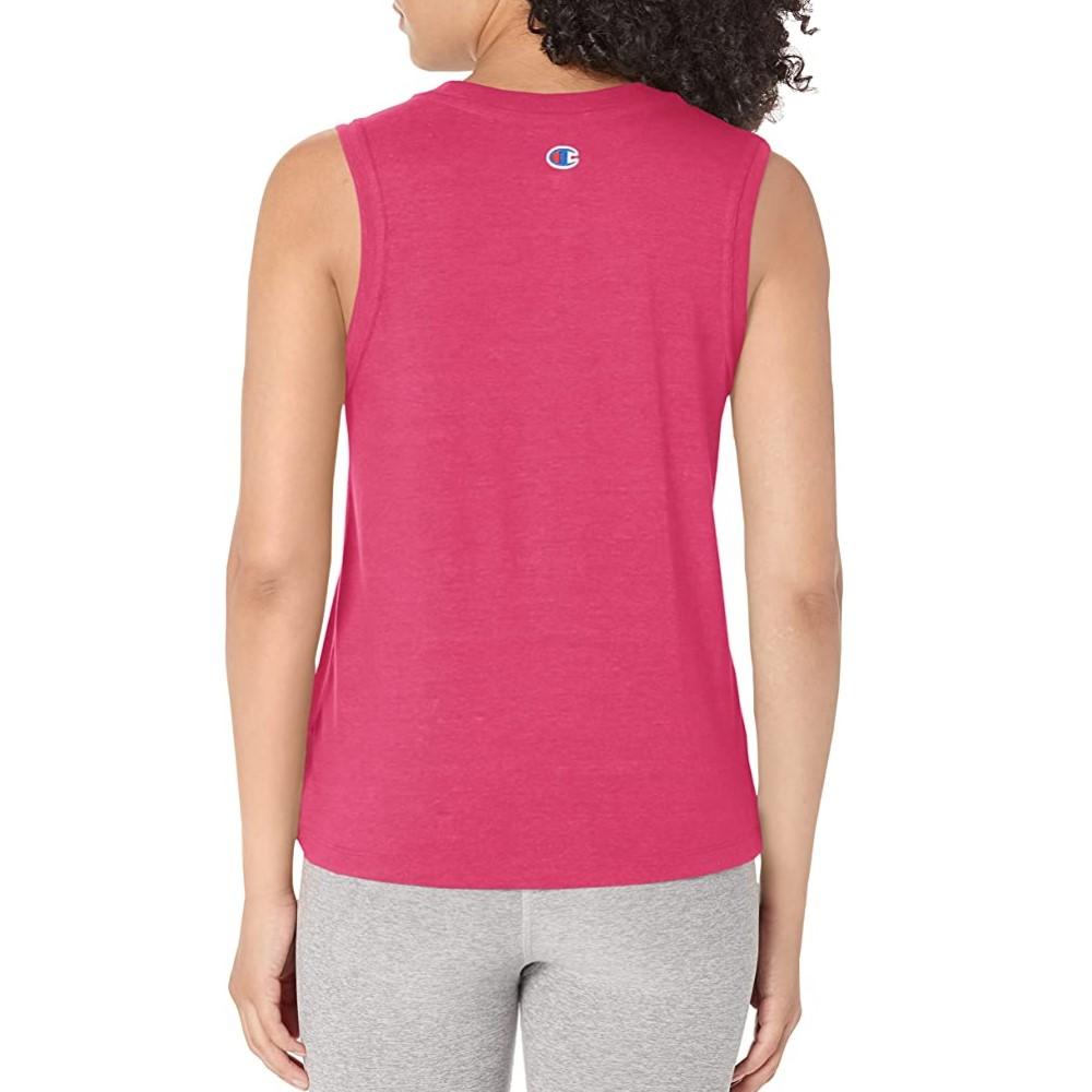 Champion Tank Femenino Powerblend Muscle Tank Graphic Pinky Peach/Inari Cross Dye