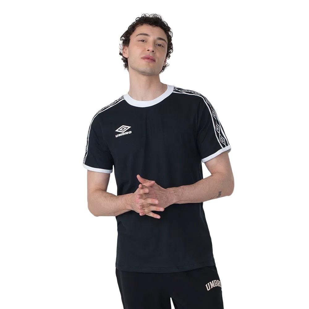 Umbro Masculino T-Shirts Traditional Club Negro/Blanco