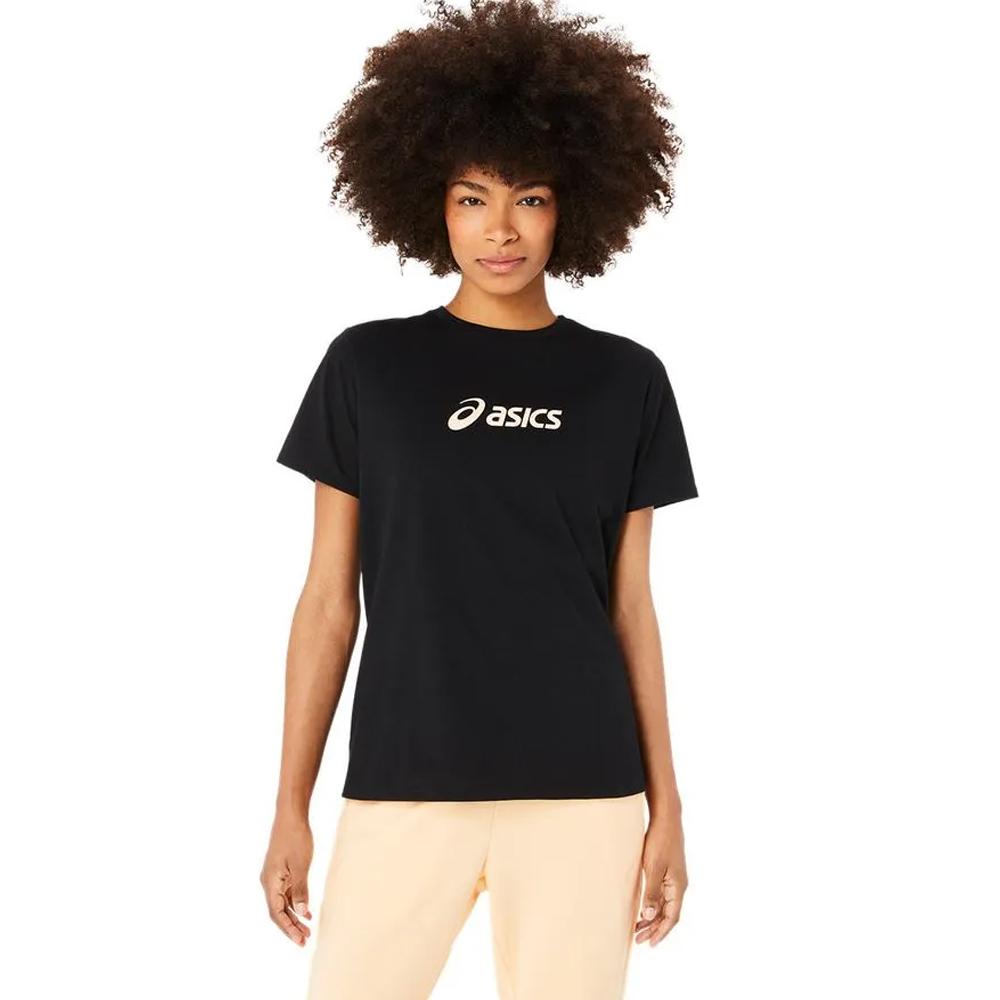 Asics Remeras Femenino Training Core Logo Tee Performance Black