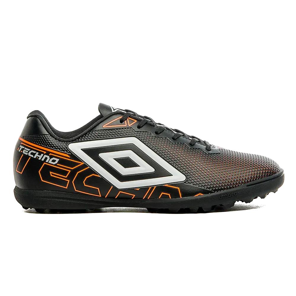 Umbro Futbol Society Masculino Techno Negro/Naranja Fluo/Blanco