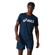 Asics T-Shirt Masculino Silver Asics Top French Blue/Brilliant White