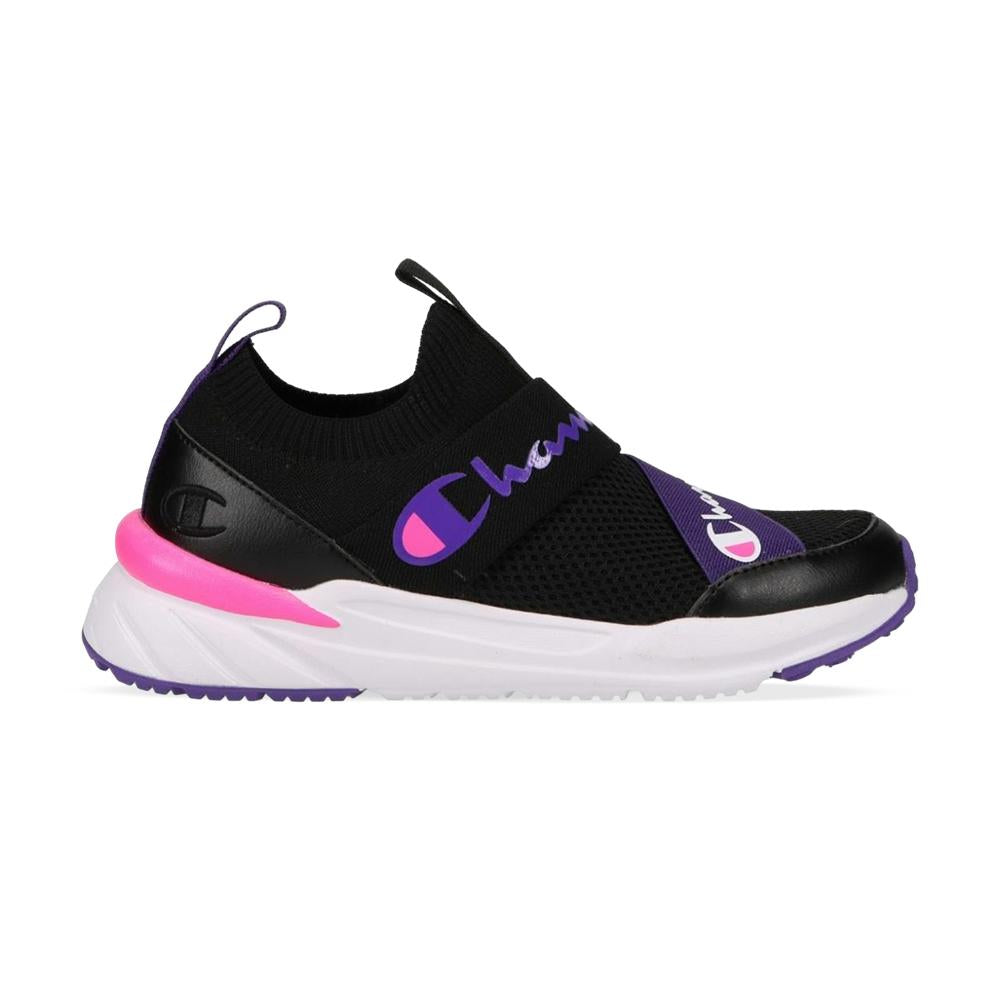 Champion Femenino Juvenil Kinna V Over Lo Blk/Purple/N. Pnk