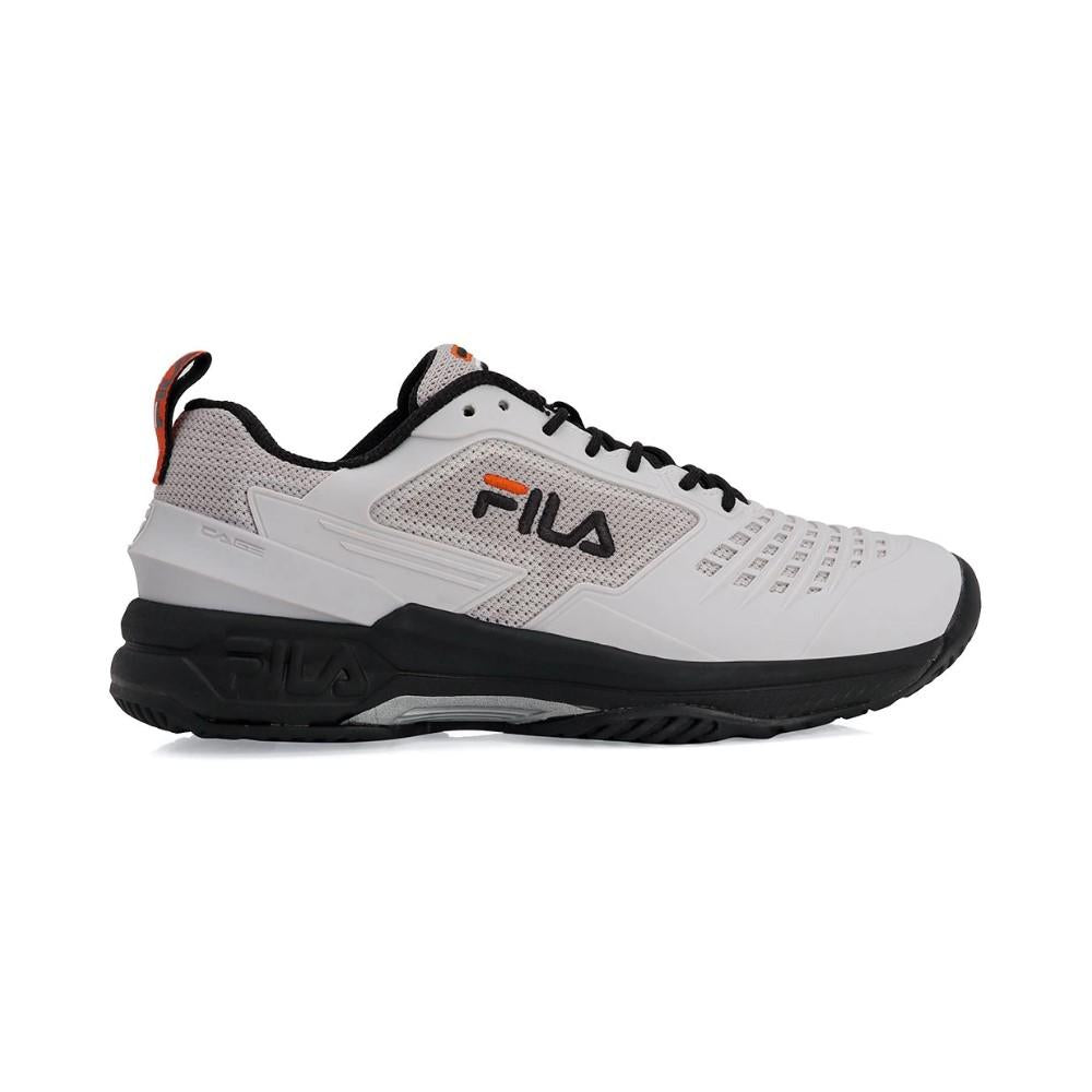 Fila Tenis Masculino Axilus Ace Clay Plata/Negro/Naranja