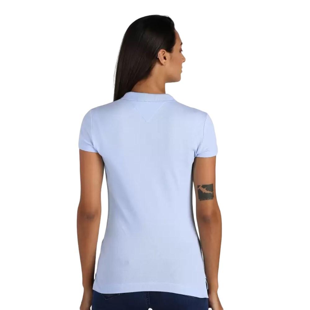 Tommy Hilfiger Polo Femenino Short Sleeve Slim Polo Breezy Blue