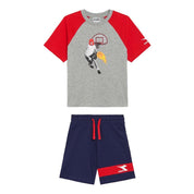 Diadora Conjuntos Junior Set Ss Sport Art Light Middle Gray Melange