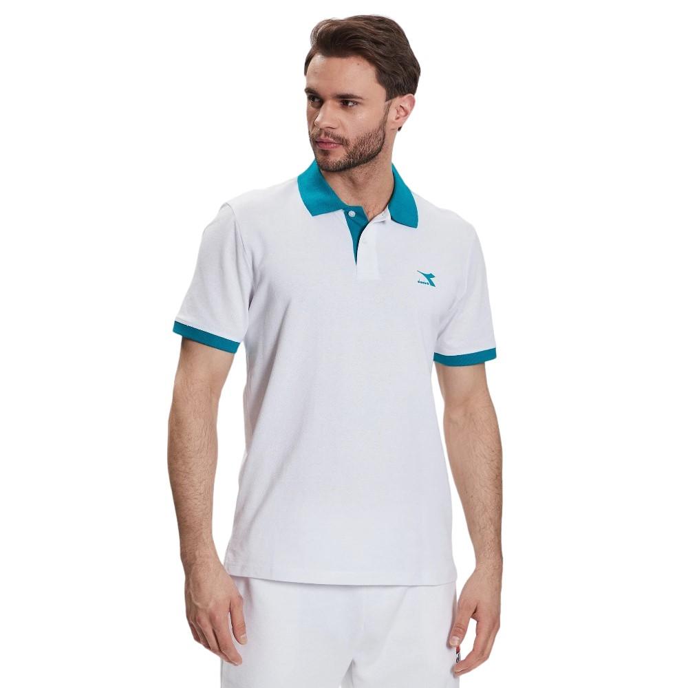 Diadora Polo Masculino Polo Ss Core Optical White