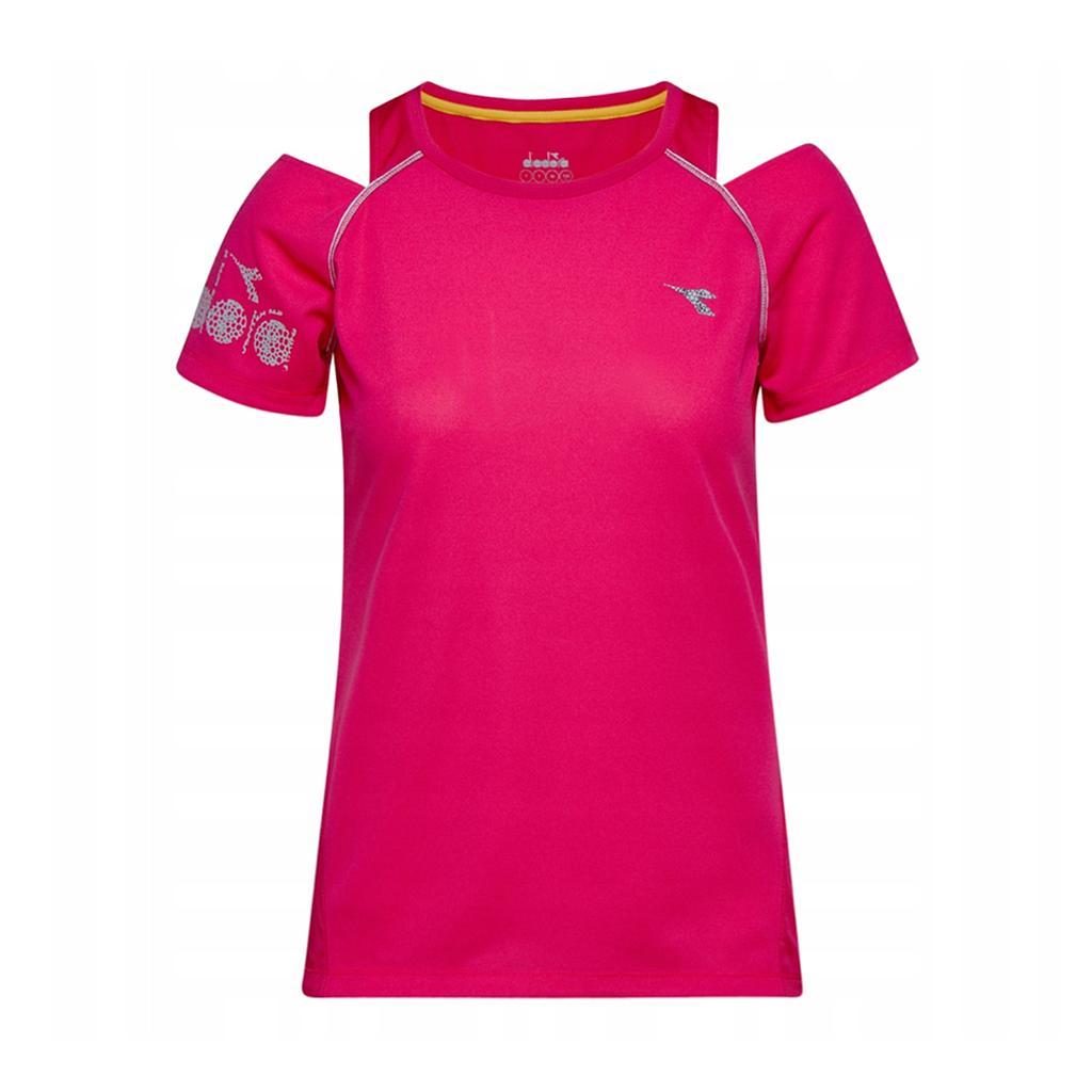 Diadora Remeras Femenino Running L. Bright Sun Lock Ss T Red Virtual Pink