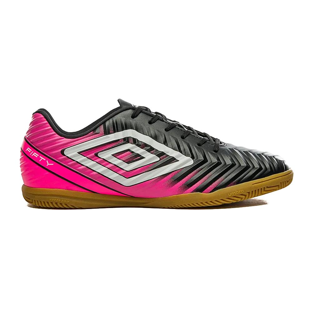 Umbro Futbol Indoor Unisex Fifty V Negro/Fucsia/Blanco