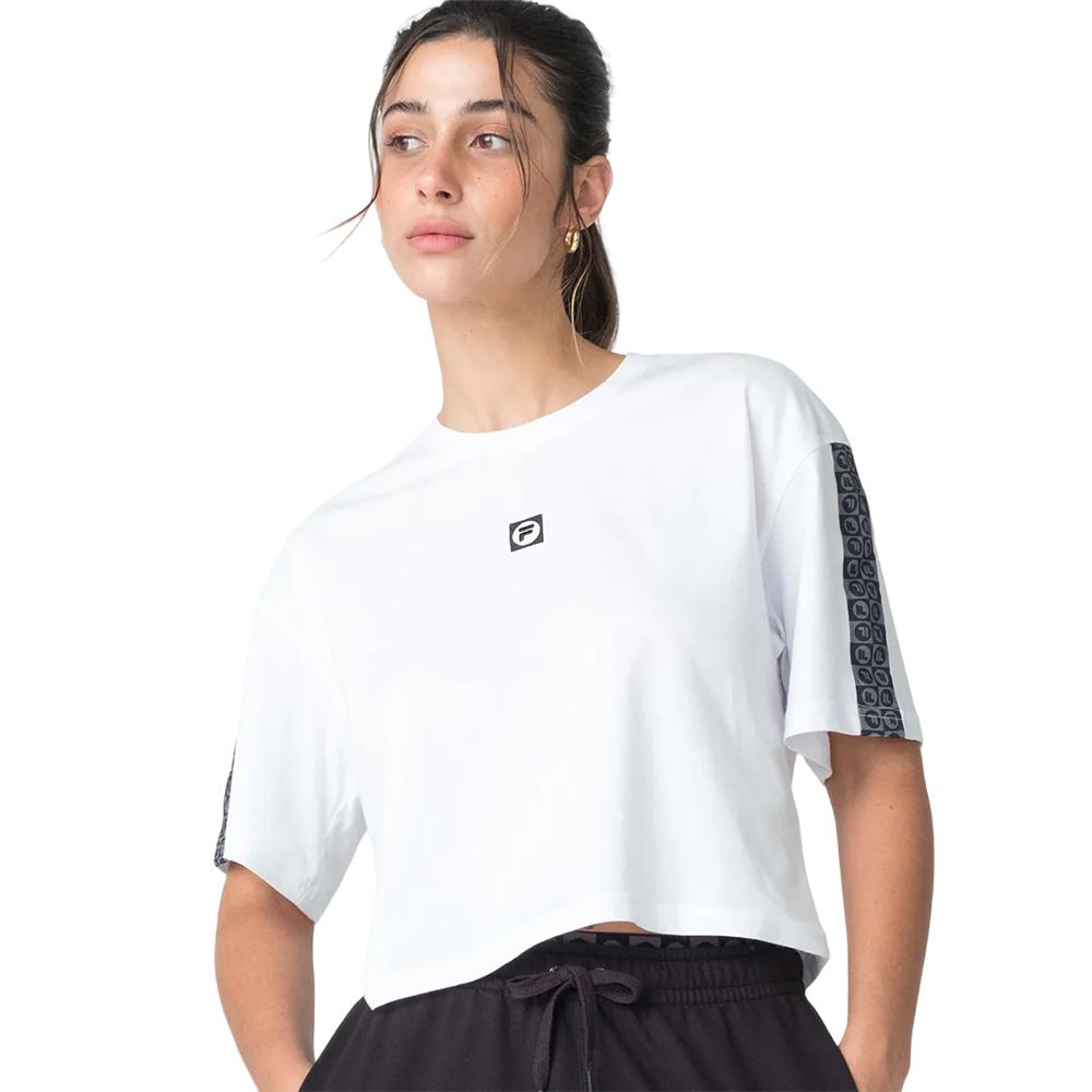 Fila Remeras Femenino Moda Letter Tape II White/Black