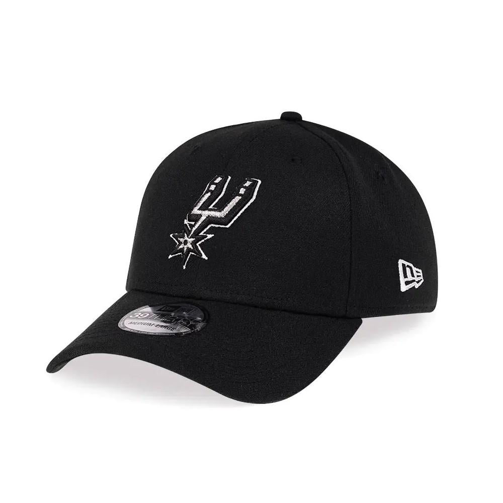 New Era Gorros NBA 39Thirty Stretch Fit San Antonio Spurs Black/White