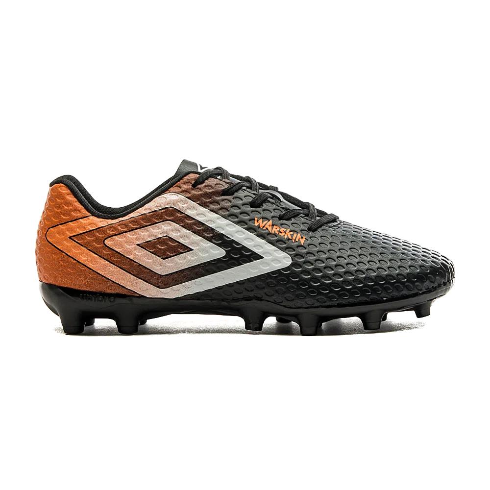 Umbro Futbol Campo Masculino Warskin Preto/Naranja/Blanco