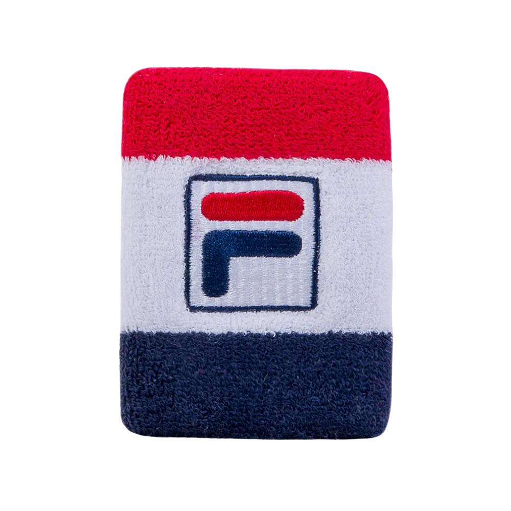 Fila Muqequeras Unisex Tenis Wristband Stripes G Par 4X4 Navy/Red/White