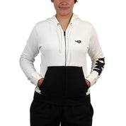 FP2205-3-1-Pony Jacket Hodded with Zip Femenino FP2205 White/Black