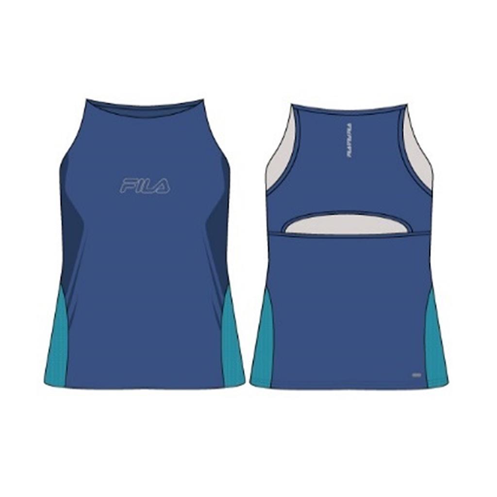 Fila Musculosas Femenino Running CEPHEI Mazarine Blue/Capri Breeze