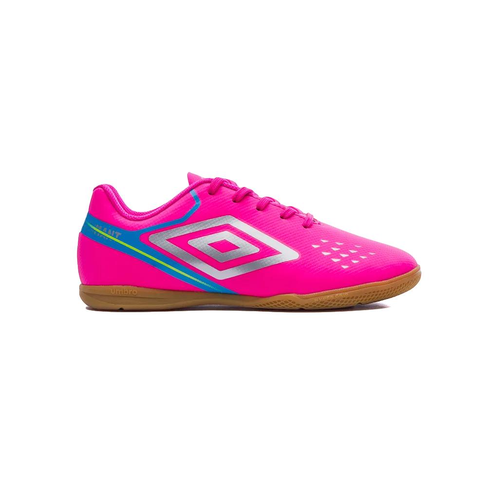 Umbro Indoor Junior Futbol Adamant Top Speed Jr Pink Glo/Mailbu Blue/Grey