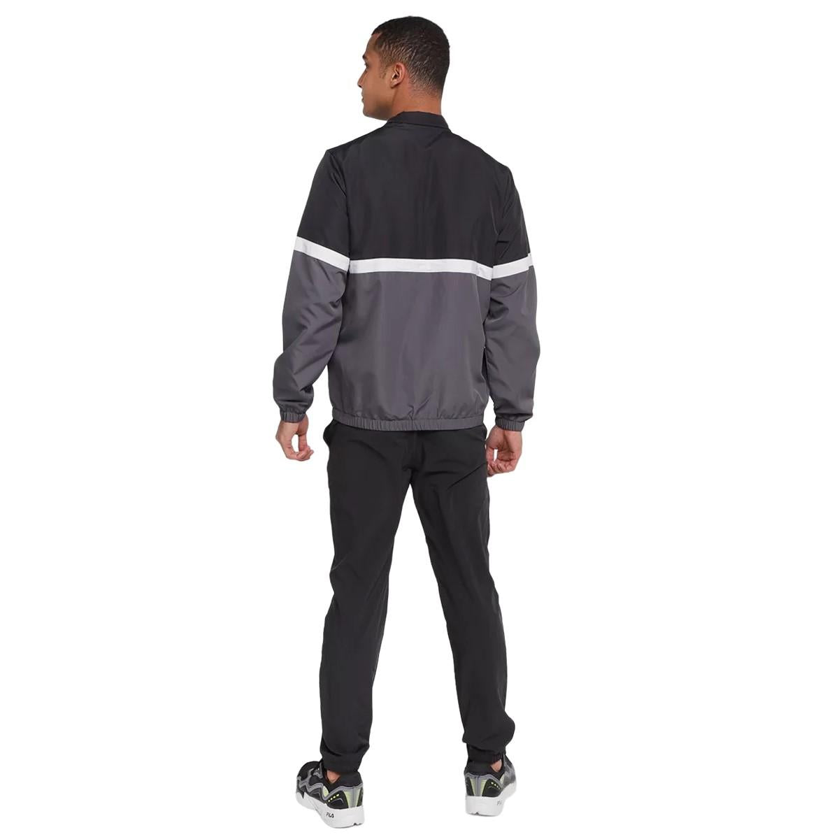 Fila Athleisure Tracksuit Masculino Double Block Black/Dark Grey/Light Grey