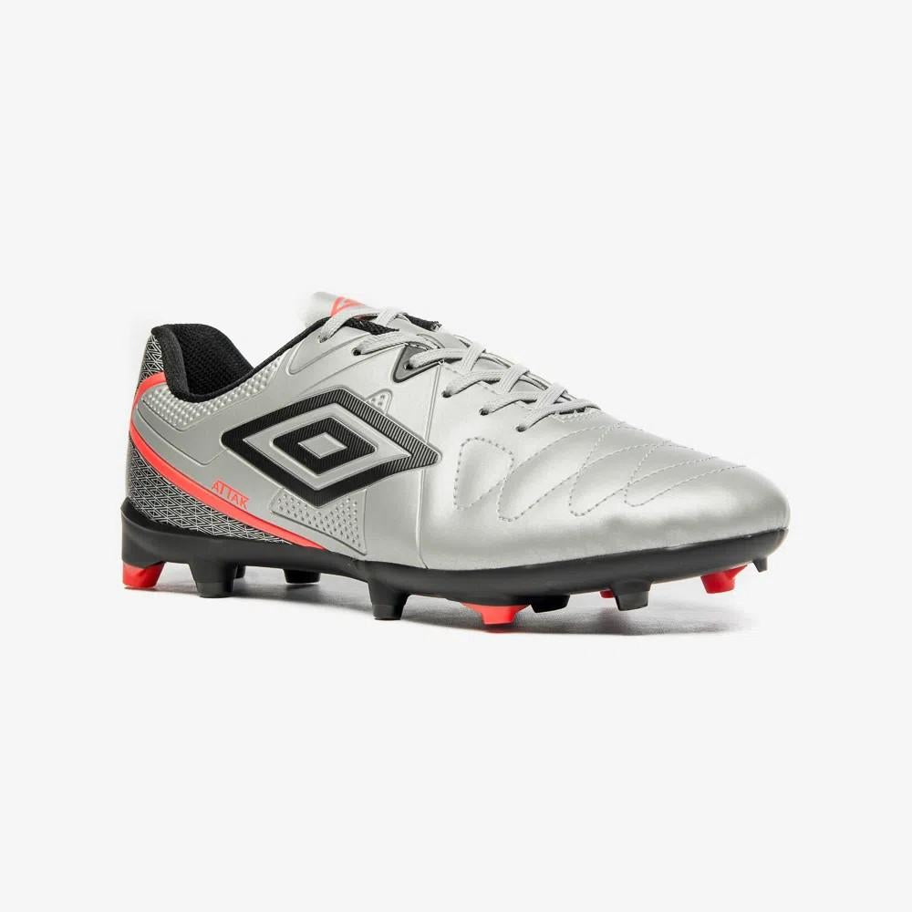 Umbro Futbol Campo Masculino Attak Eternal Plata/Negro/Coral